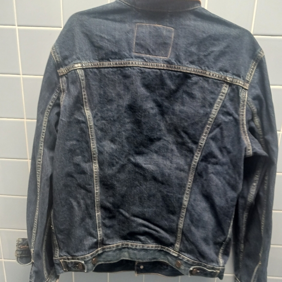 Rare 2012 Levi’s Trucker Jacket - Orange Corduroy Collar - Size L - Picture 4 of 4